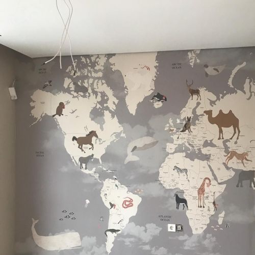 Mural Mapa Mundi Infantil